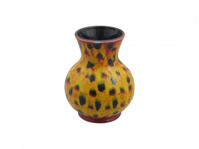 14cm Trojan Shaped Vase Fireball Design - Stoke Art Pottery