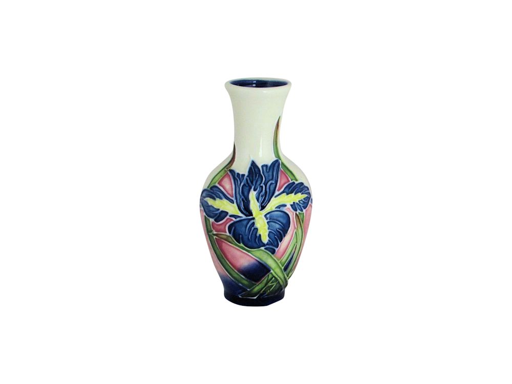 Old Tupton Ware Small Vase Iris Design - Stoke Art Pottery