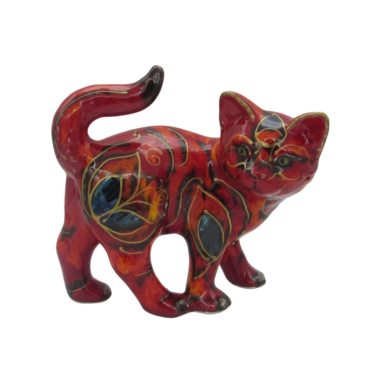 Sitting Kitten Art Deco Style Design Anita Harris Art Pottery - Stoke ...